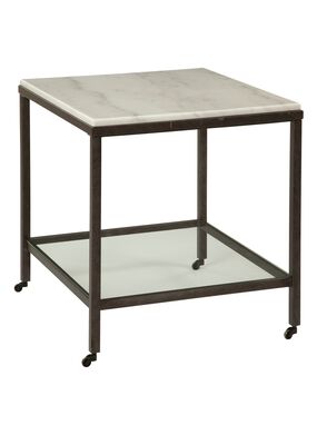Square End Table w/ Piano Casters