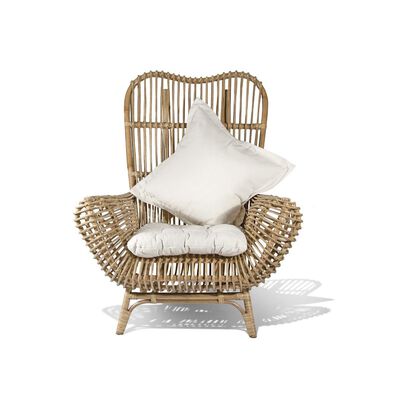 Round Back Rattan Chair
