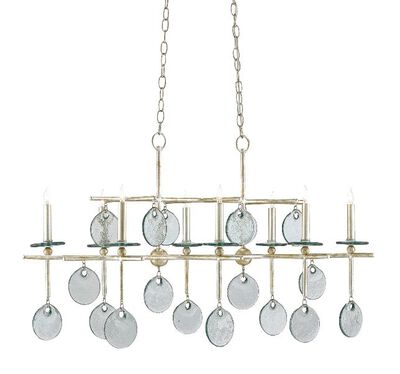 SETHOS SILVER RECT CHANDELIER