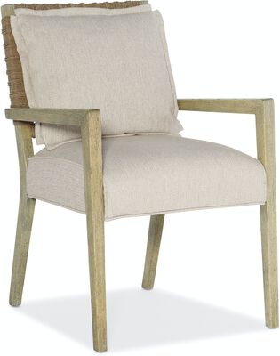 WOVEN BACK ARM CHAIR