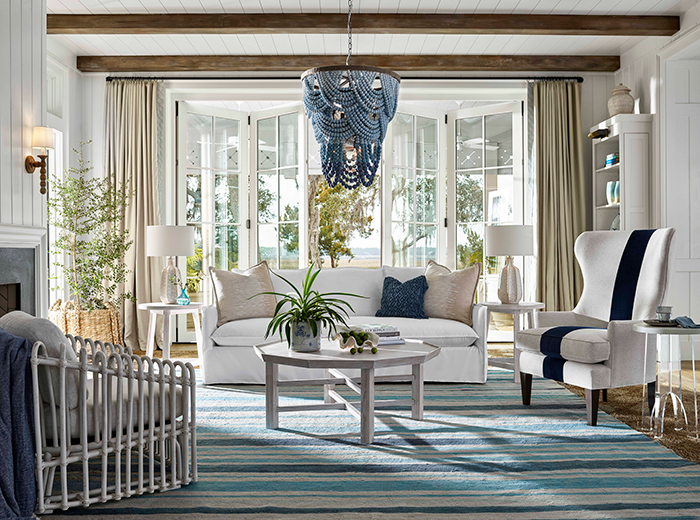 Living room with plants and botanicals