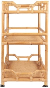 NAPALI RATTAN ROLLING BAR CART