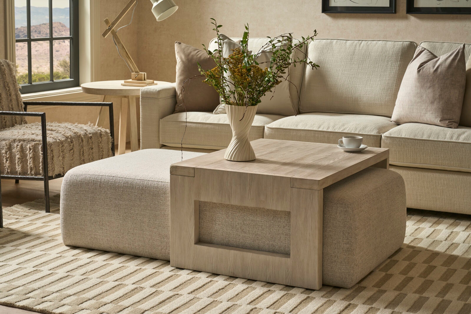 River Rock Nesting Cocktail Ottoman