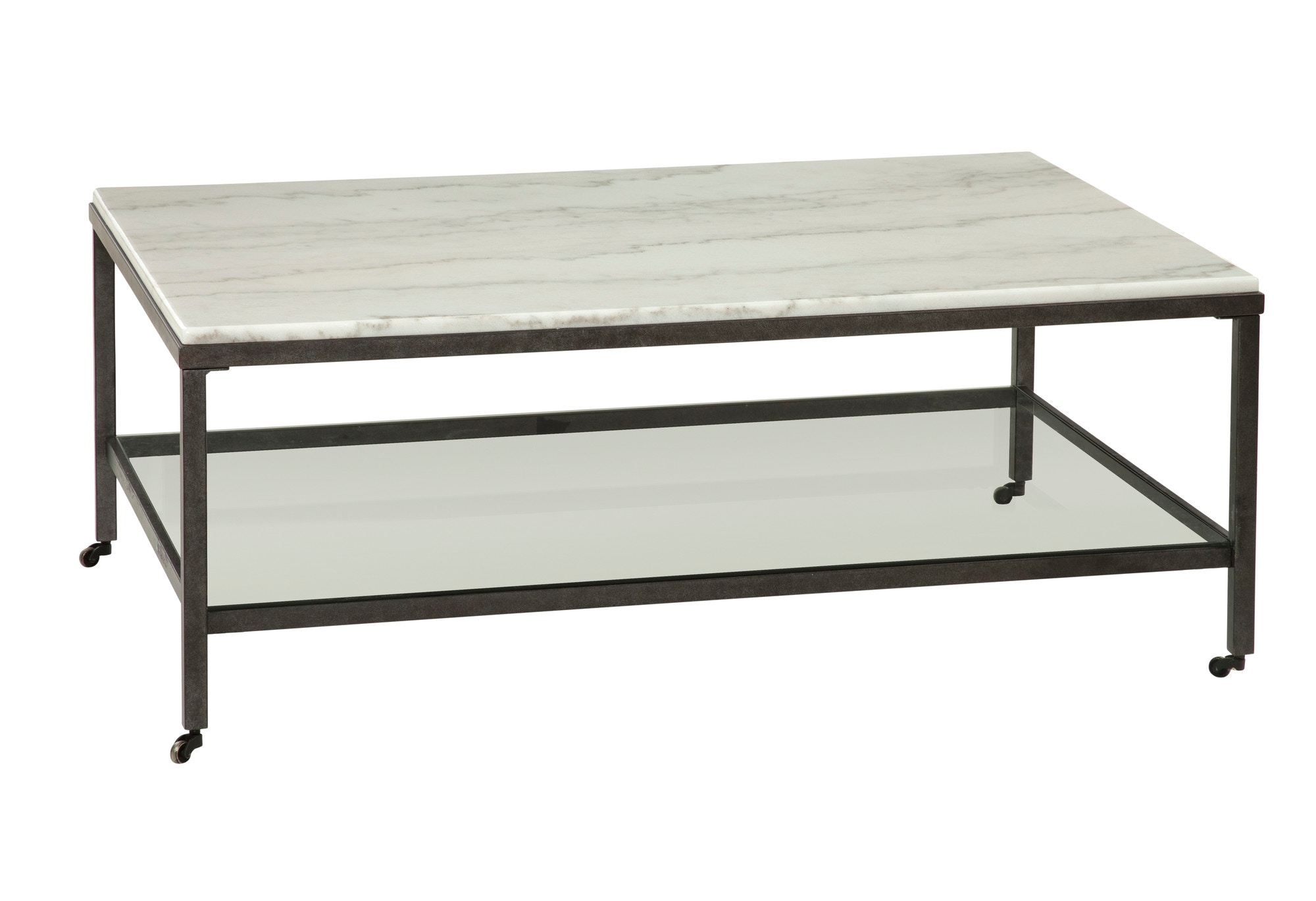 Rect Cocktail Table w/ Piano Casters