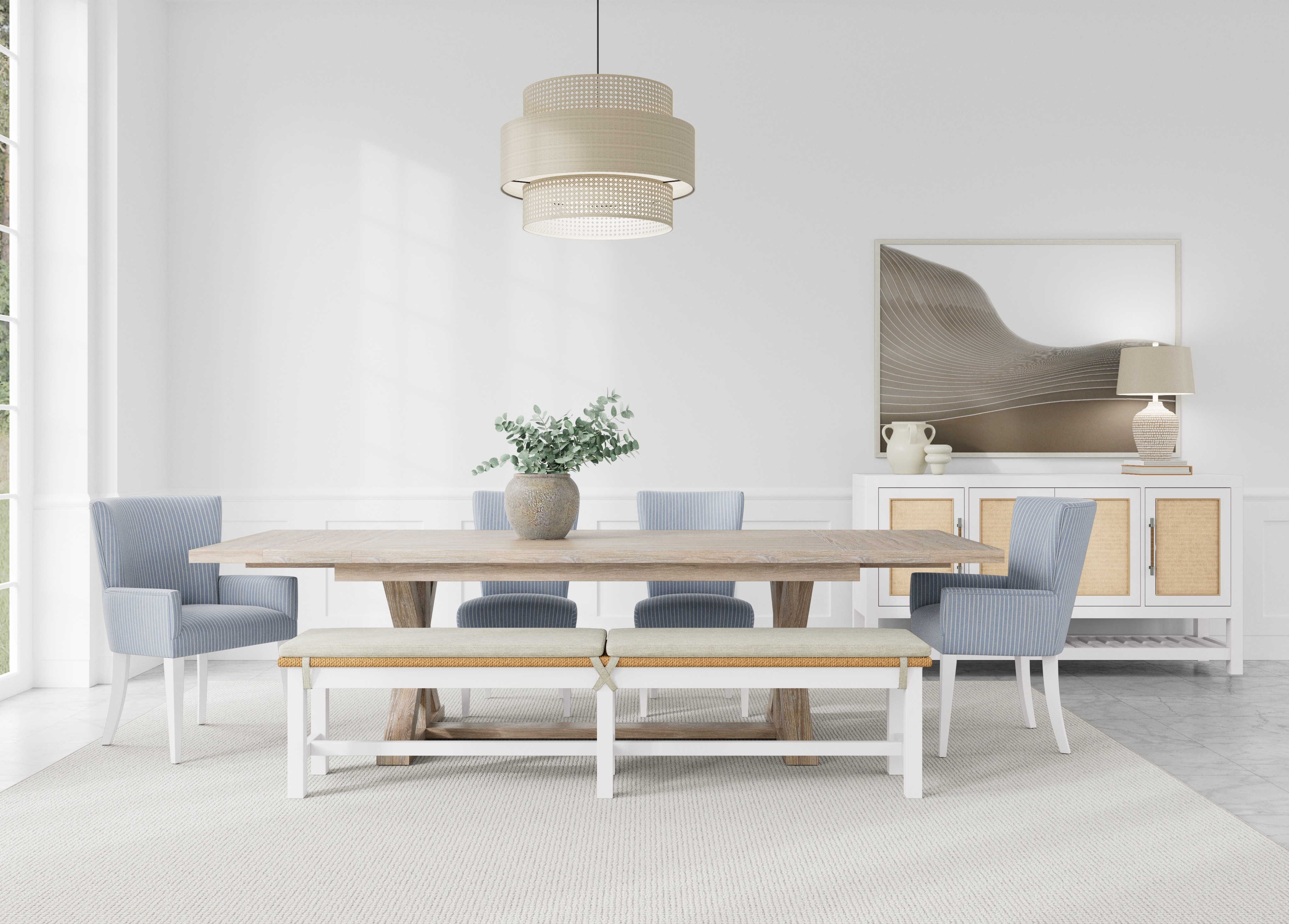 Trestle Dining Table w/ leaf