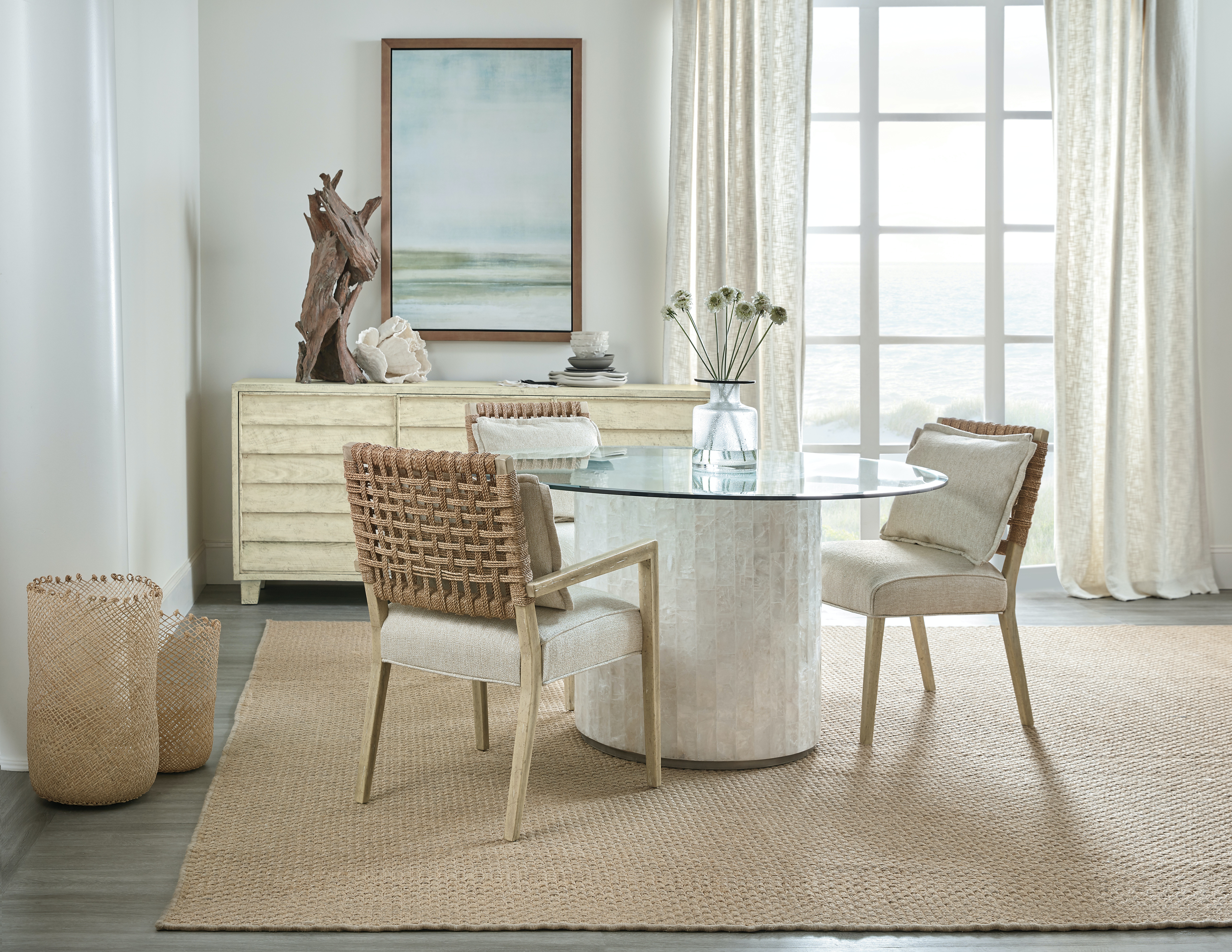 WOVEN BACK SIDE CHAIR