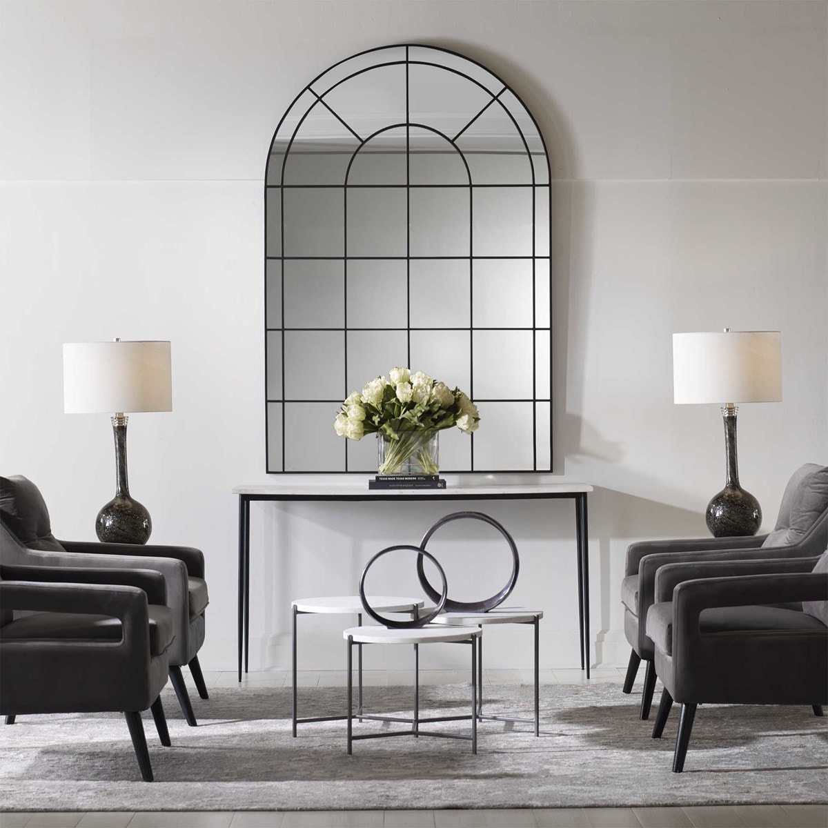 Grantola Black Arch Mirror