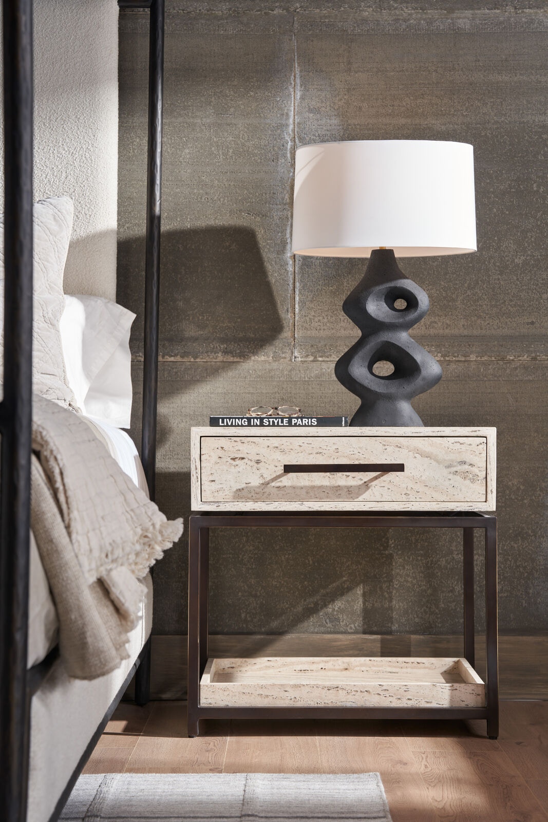 DOVE 1 DRAWER NIGHTSTAND