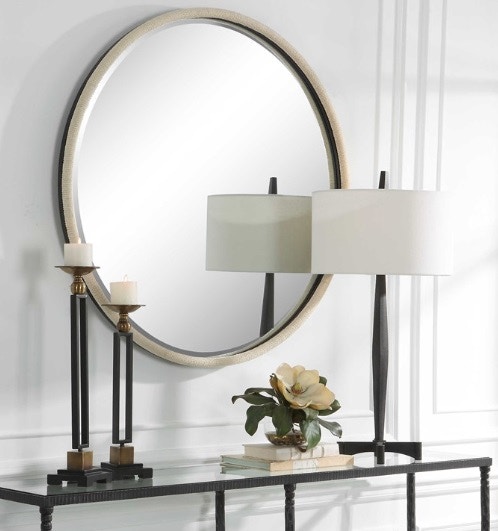 RANCHERO ROUND MIRROR-WHITE