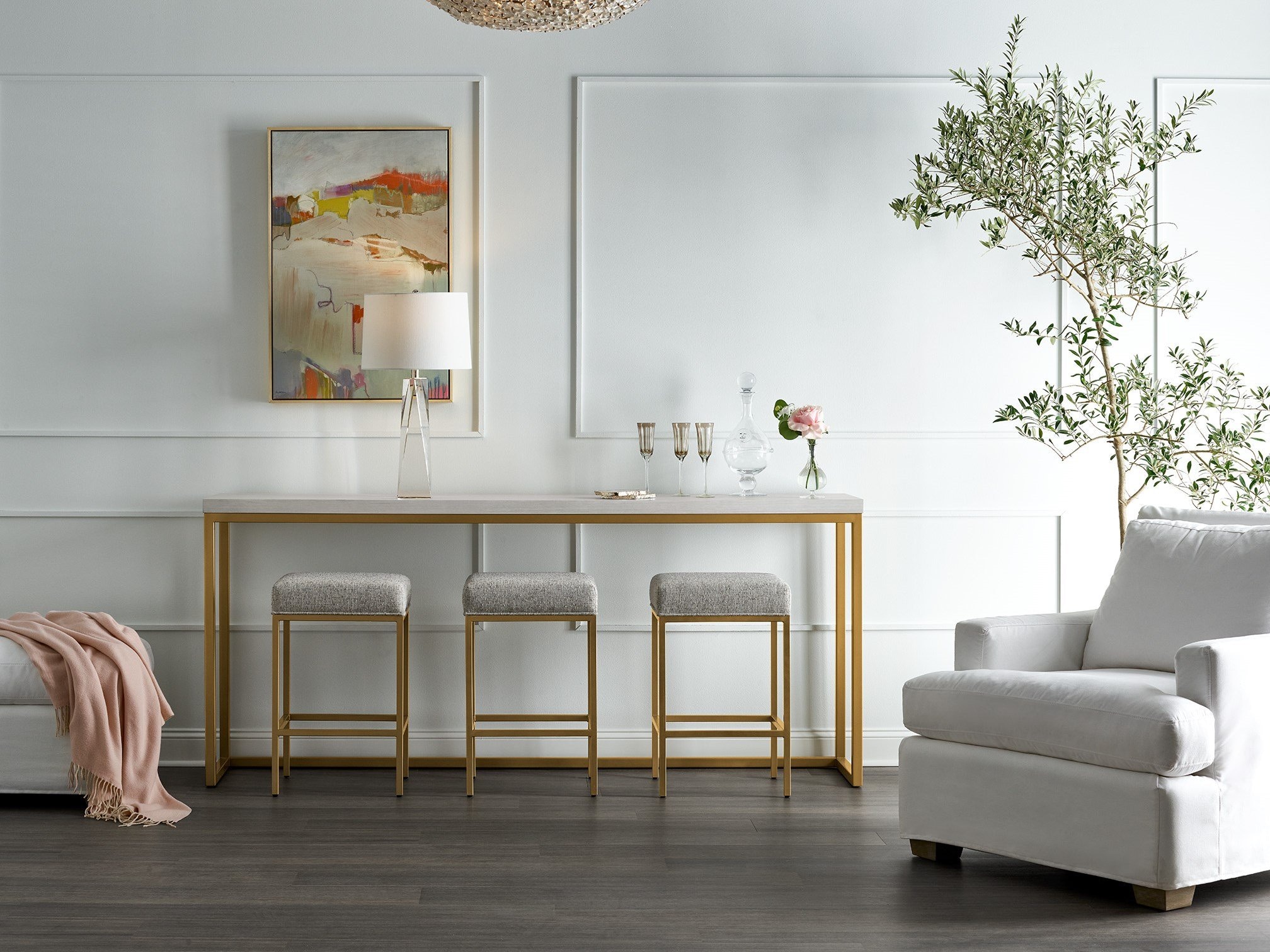 Love Joy Bliss Console Table w/3 Stools