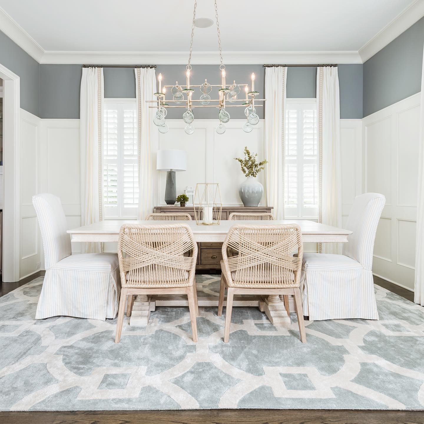 SETHOS SILVER RECT CHANDELIER