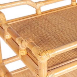 NAPALI RATTAN ROLLING BAR CART