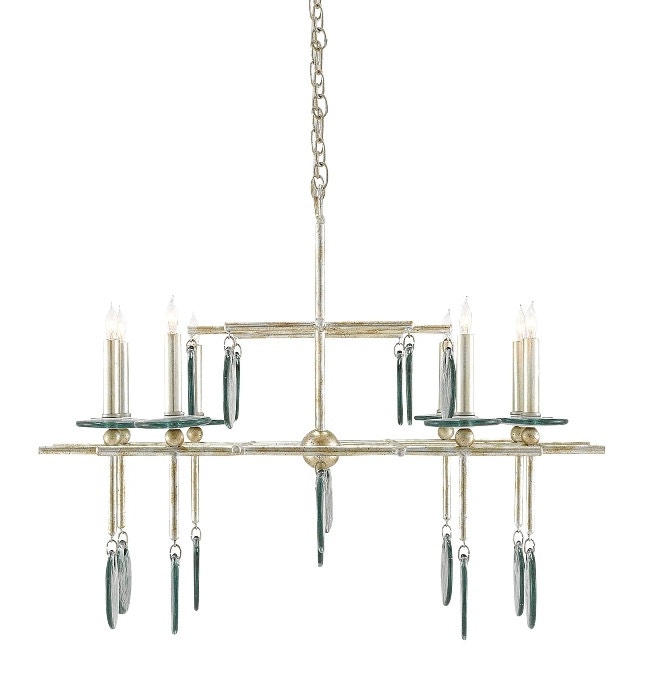SETHOS SILVER RECT CHANDELIER