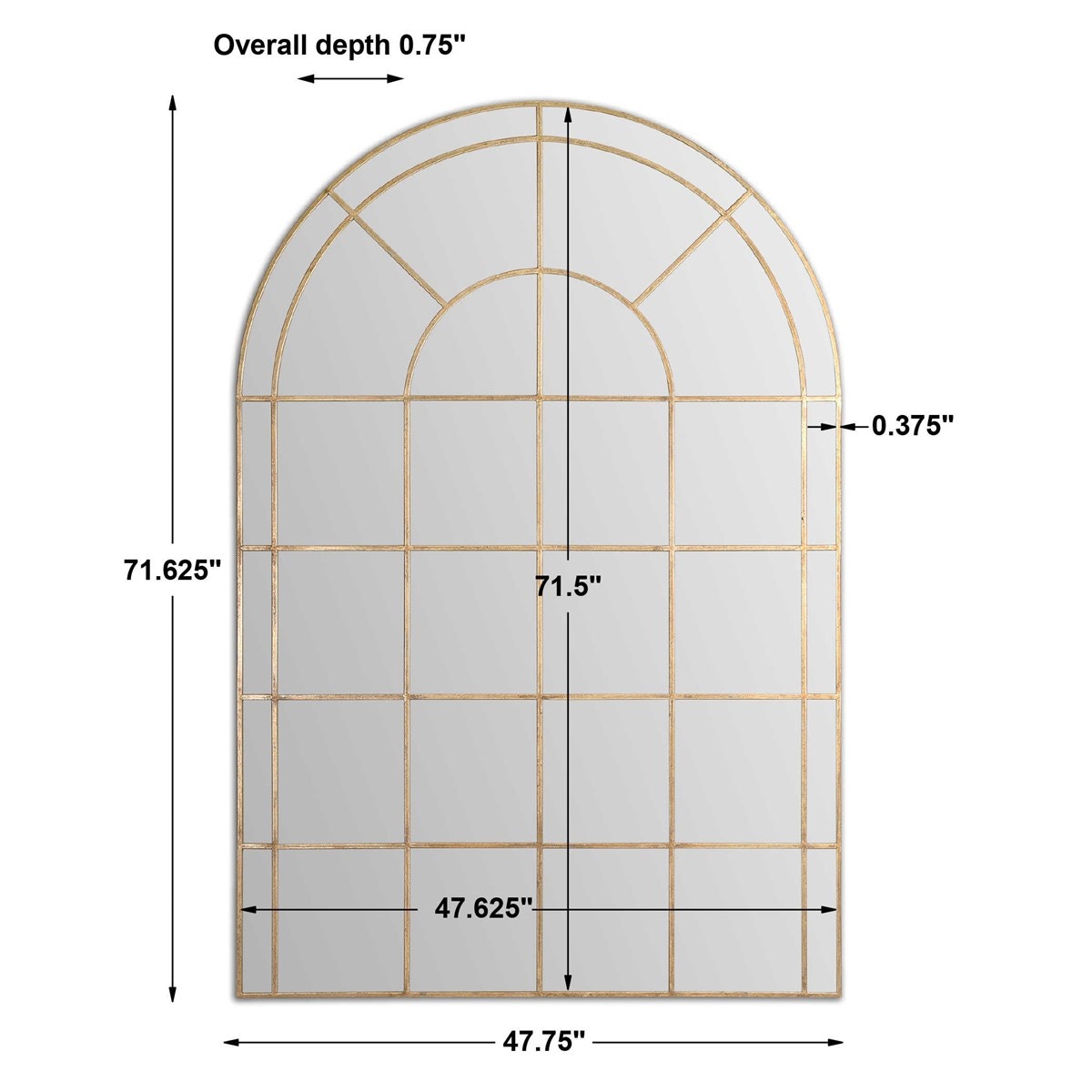 48X72 Grantola Arch Mirror