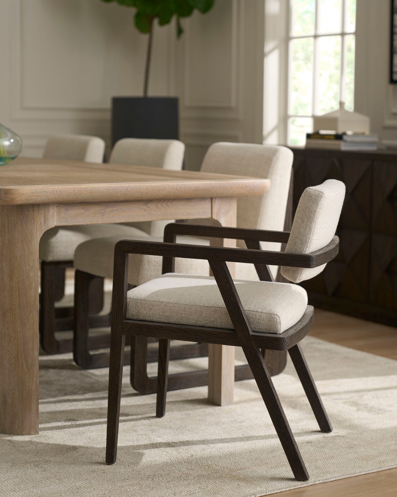 Sable Upholstered Dining Arm Chair