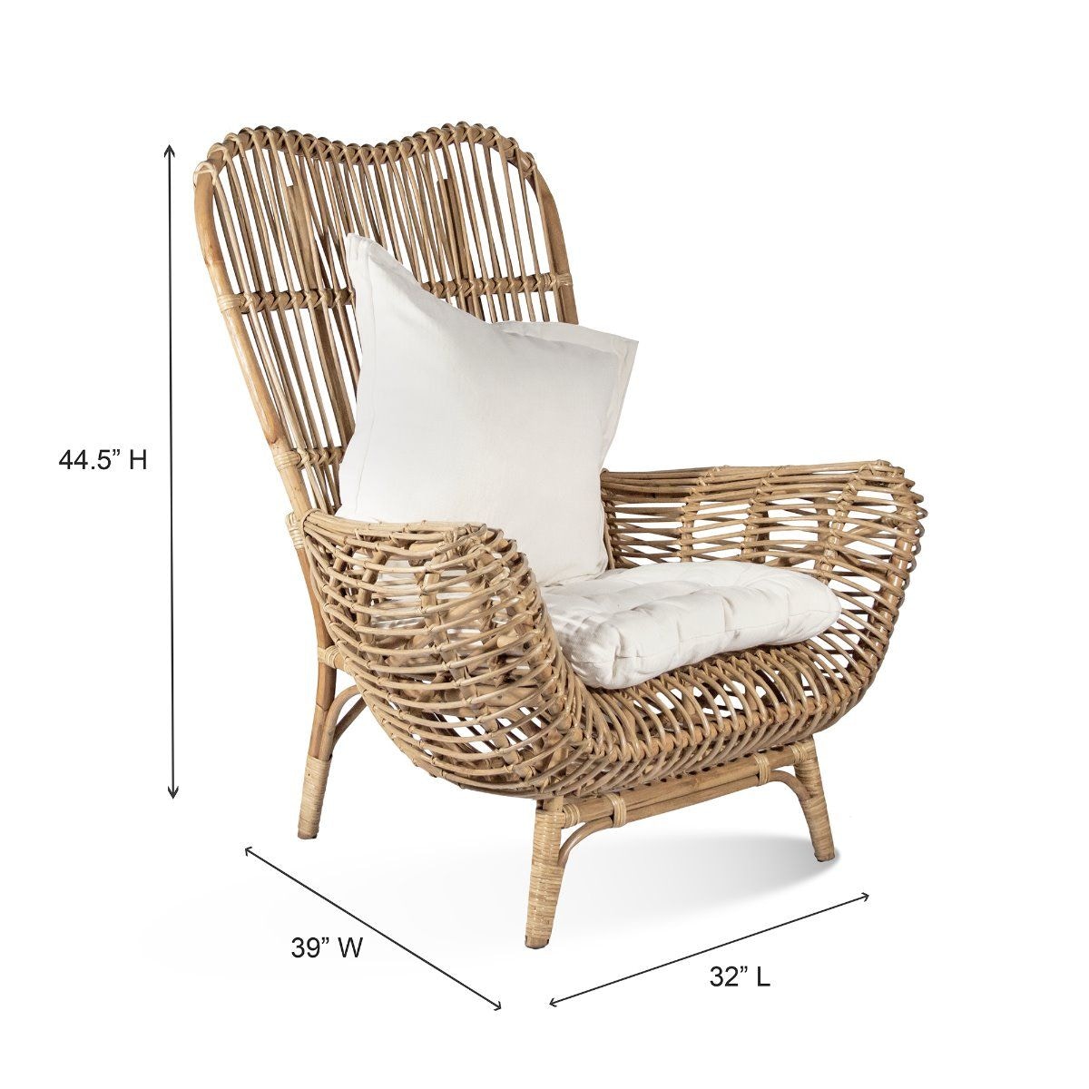 Round Back Rattan Chair