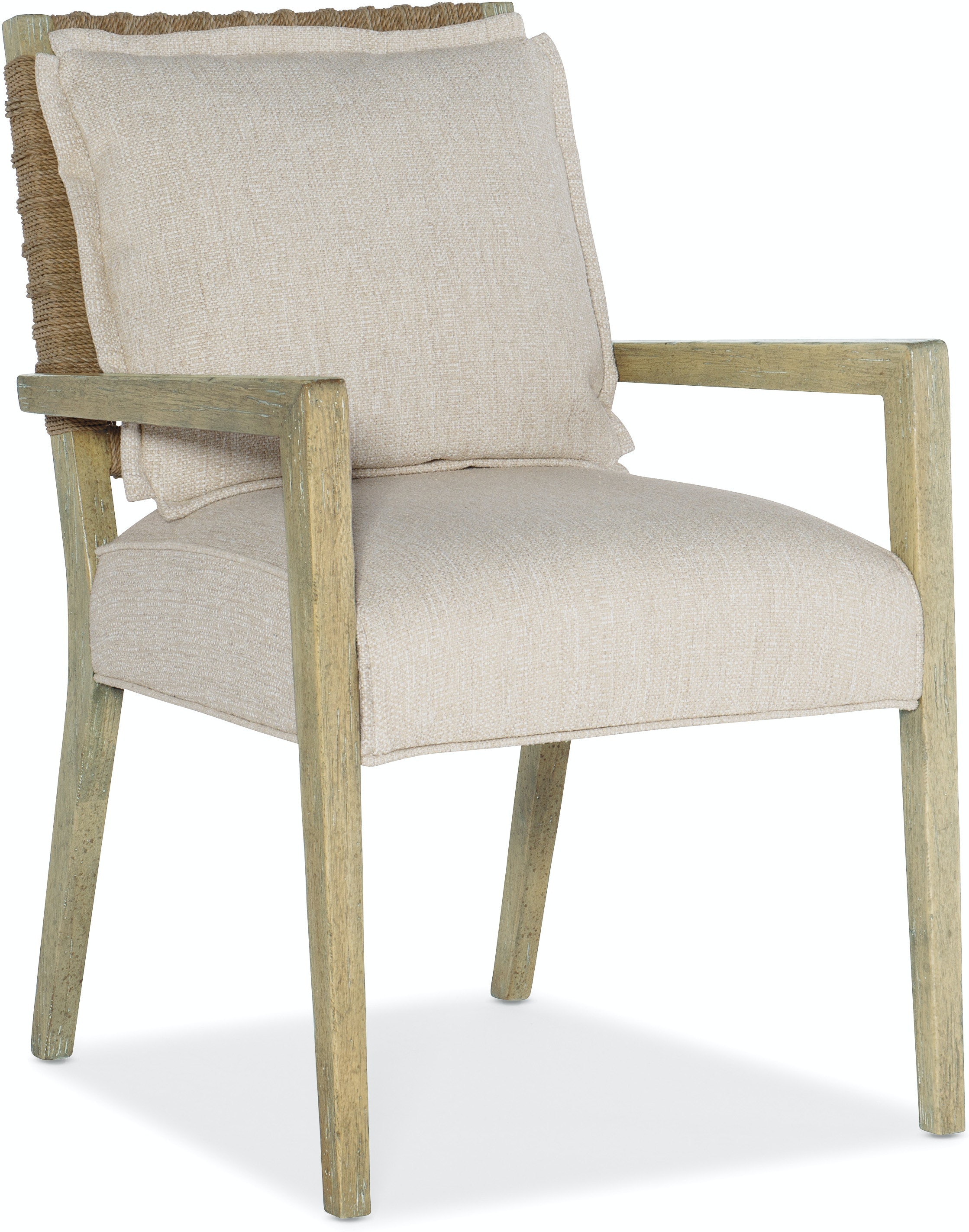 WOVEN BACK ARM CHAIR